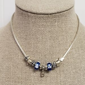 Pandora 11 spacer charm necklace 925 silver